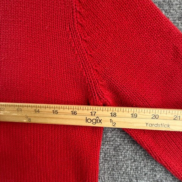 Polo Jeans Ralph Lauren Red Knit Pullover Flag Sweater RL Embroidered Large - Picture 7 of 16